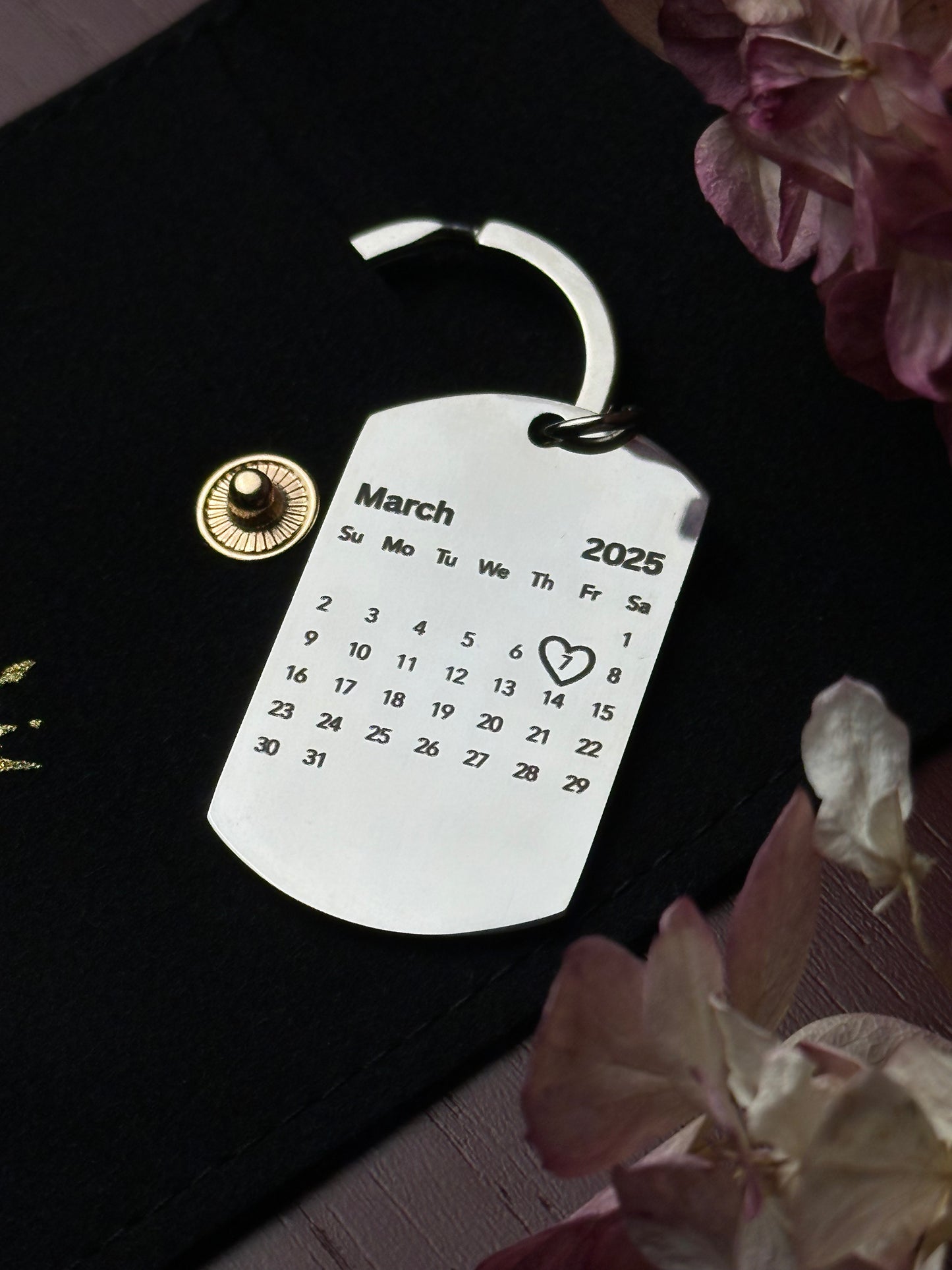 Keychain with "The Date We Met" Engraving
