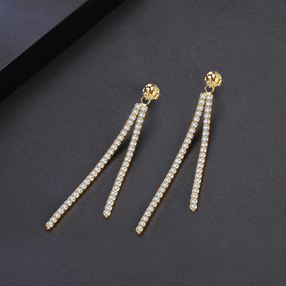 "ROYALTY" SILVER DROP EARRINGS
