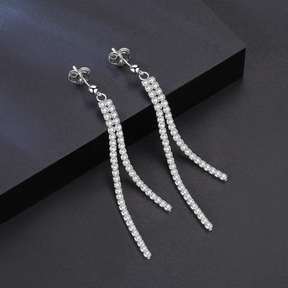"ROYALTY" SILVER DROP EARRINGS