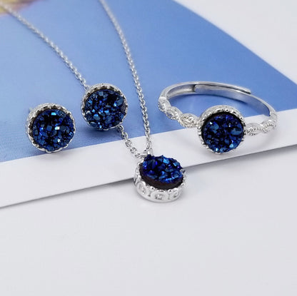 "AGATE" SILVER SET