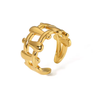 "GOLDEN GRID" RING
