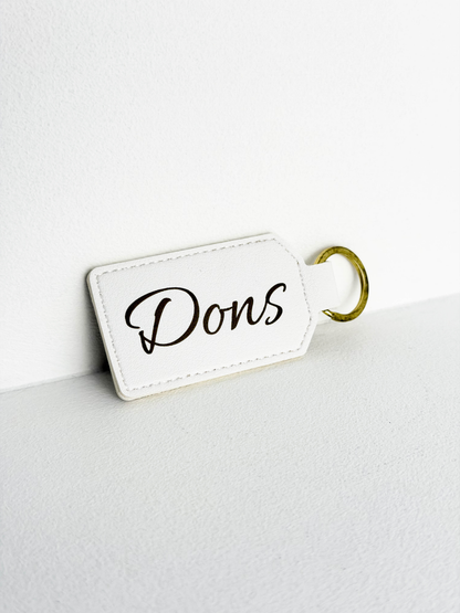 Leather Keychain With Engraving