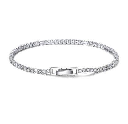 "BLING" SILVER TENNIS BRACELET