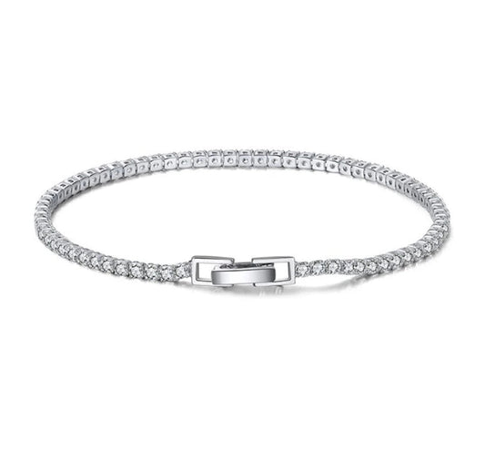 "BLING" SILVER TENNIS BRACELET