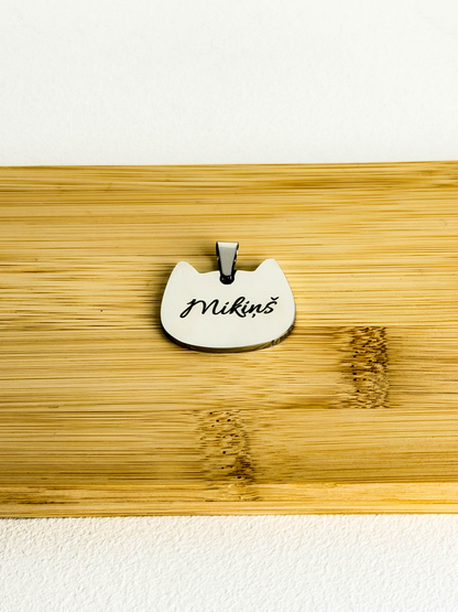 Cat Pendant With Engraving